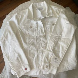 Brand new croft&barrow white jean jacket